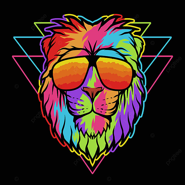 pngtree-lion-eyeglasses-colorful-vector-illustration-png-image_1030182