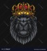 lion-head-wearing-king-crown-vector-40743375