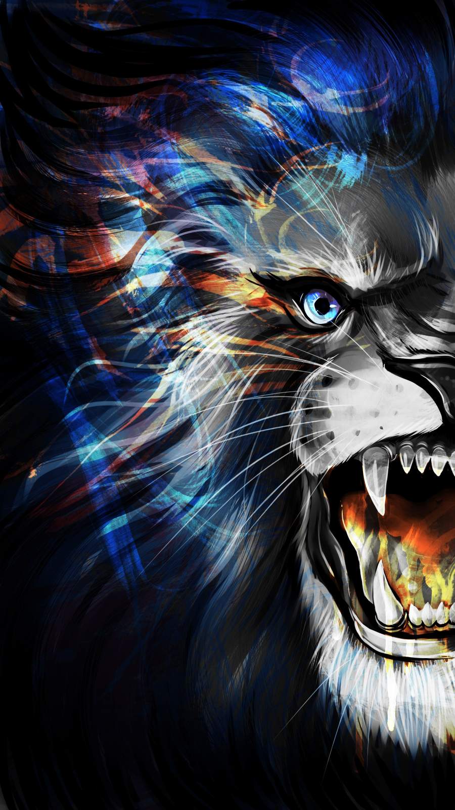 Angry-Lion-iPhone-Wallpaper