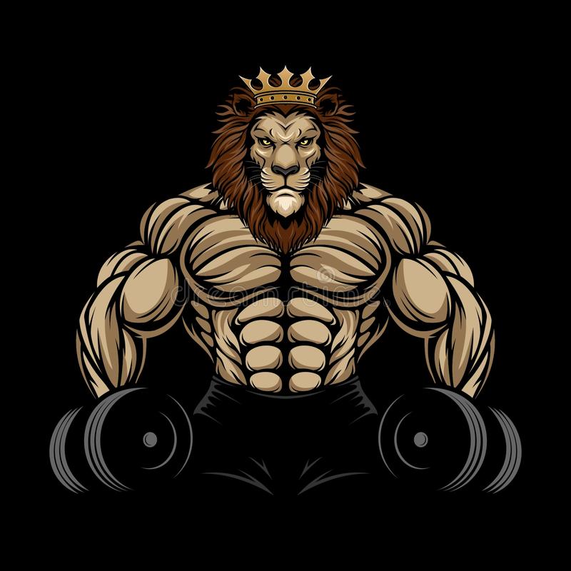 angry-lion-gym-custom-design-vector-138510505