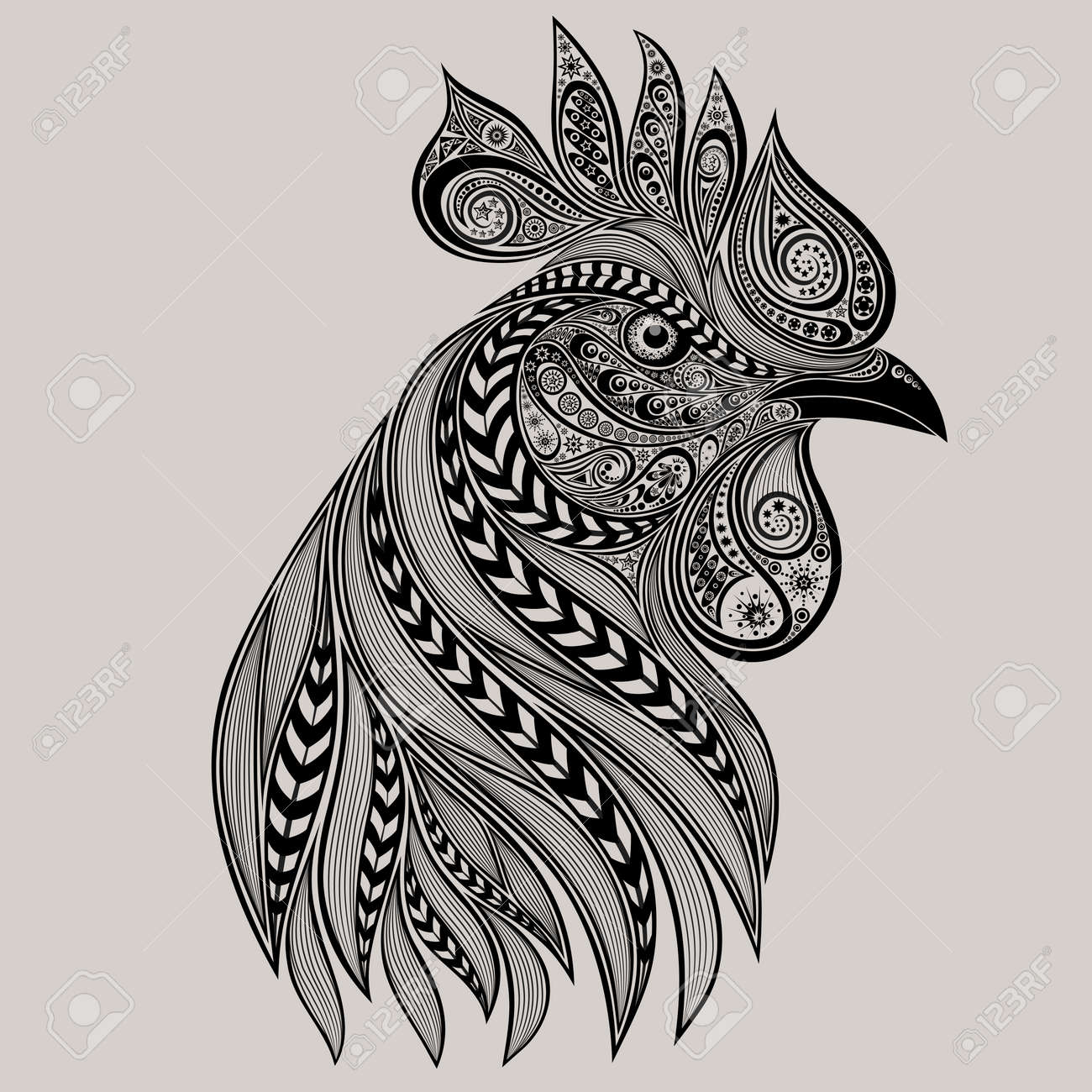 54335476-abstract-rooster-tattoo-new-year-2017