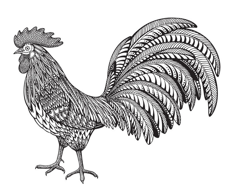 black-white-hand-drawn-vector-illustration-fiery-rooster-doodle-ornate-style-beautiful-pattern-symbol-new-year-75812454