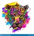 abstract-creative-illustration-colorful-tiger-black-color-191764972